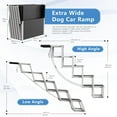thumbnail image 4 of Dog Stairs for Large Dogs - 5 Step Foldable Dog Ramp for Car Non-Slip Surface Support up to 230lbs - Suitable for SUV,Truck, Sofas, Bed, 4 of 6