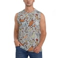 thumbnail image 1 of Fotbe Funny Chicken Men's Camiseta sin Mangas Estampada para Hombres, Playera Casual para Gimnasio, Entrenamiento, Playa-Large, 1 of 7