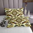 thumbnail image 3 of Yellow Southwestern Bedspread Set Twin Size,Aztec Quilt Set,Country Bohemian Style Bedspread Sets Western Coverlet Set, 3 of 5