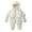 D01-White, variant on FYDUU Baby Girls Winter Coats Cute Jumpsuit Snowsuit Bodysuits Warm Outwear Toddler Long Sleeve One-Piece Romper Outfit Leisure Versatile