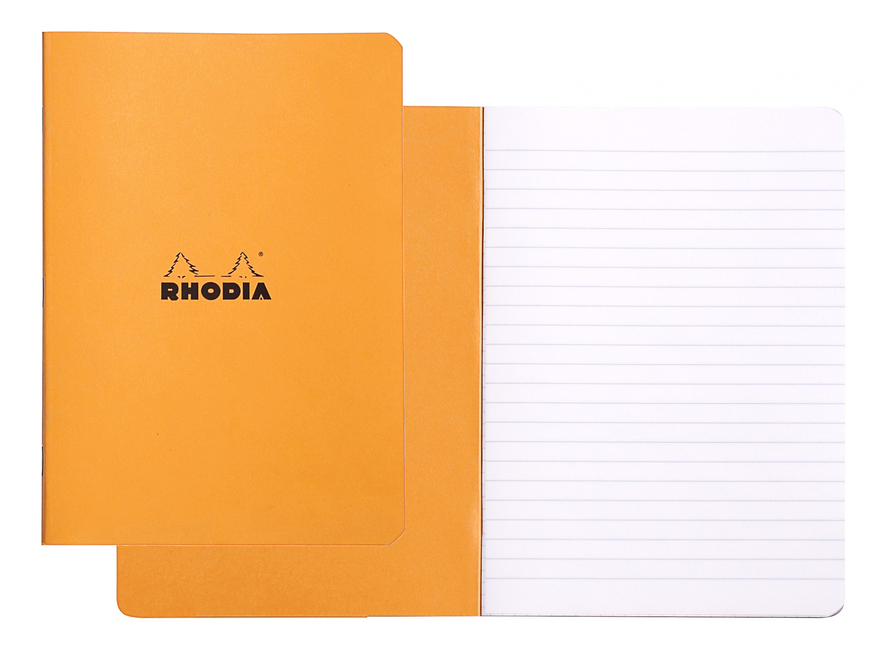 Rhodia Notebook Orange 6 X 8.25 Staplebound White Lined Sheets (Other