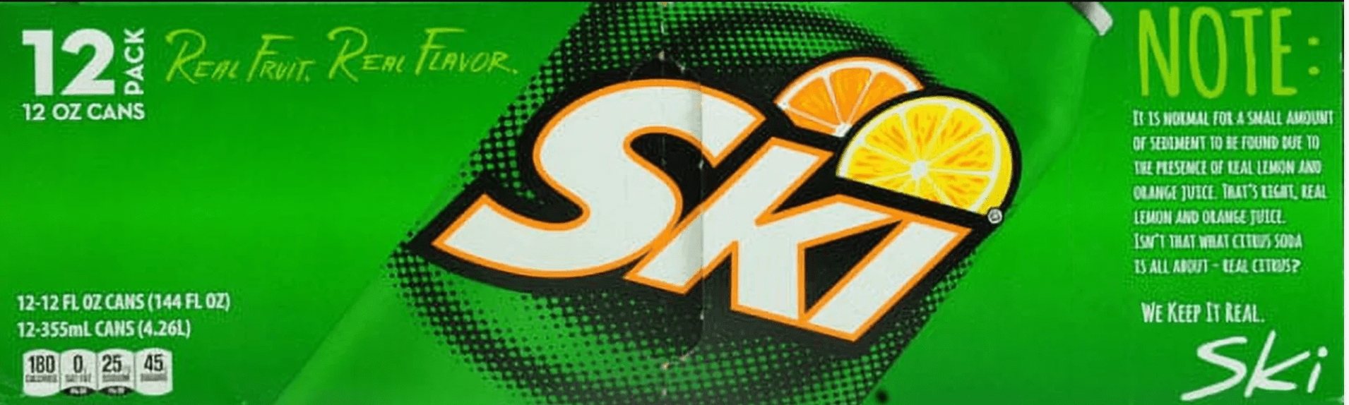 SKI Citrus Soda, 12 Fl Oz, 12 Pack Cans