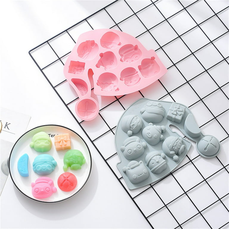 CLZOUD Baking Christmas Molds Silicone Shapes Chocolate Cake Molds Non  Stick Baking Molds for Candy Silica Gel 
