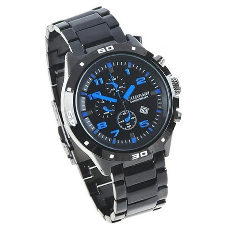 Concord Stainless Steel Wrist Watch - Watch for Men, Coxeer Casual Blue Dial Stainless Steel Watches Wrist Watch for Business