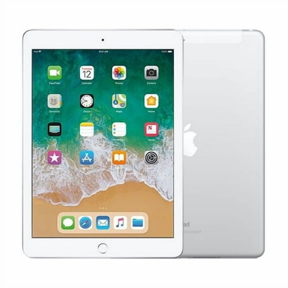 Restored Apple Ipad 6 - 9.7" Apple A10 Fusion Quad-Core 2GB RAM 32GB Storage Wifi   Cellular - Silver (Refurbished)