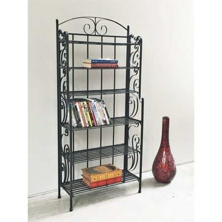 Pemberly Row 6 Shelf Large Cd Dvd Storage Rack In Black Walmart Com