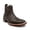 Brown, variant on Mens Leather Short Ankle Embossed Python Print Cowboy Boot