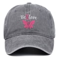 thumbnail image 4 of AJGRHE Unisex Cancer International Publicity Day Ribbon Embroidered Baseball Hats Outdoor Sports Hop Adjustable Denim Cap Grey One Size, 4 of 4