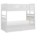 thumbnail image 1 of Lexicon Galen Lit Superposé Simple sur Simple en Bois Transitionnel à 2 Boîtes de Rangement, Blanc, 1 of 7