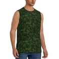 thumbnail image 2 of Bixox Men's Christmas Tree Branches Printed Shirt Sleeveless Fitness Tank Top-X-Large, 2 of 7