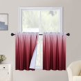 thumbnail image 6 of Window Valances for Bathroom, Ombre Blackout Red Valance for Christmas Kitchen Cafe Valance, 60x14 Inches, 1 Panel, 6 of 9