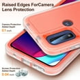 thumbnail image 5 of SaniMore for Motorola Moto G Play (2023) 6.5" Hybird Case, Rugged PC Back Shockproof TPU Shell Metal Hidden Kickstand Drop Resistant Anti-slip Heavy Duty Protective Cover, Clear+Orange, 5 of 9