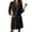 Black, variant on Women's Lightweight 3/4 Sleeve Robe Knee Length Kimono Bathrobe Spa Robe For Women