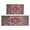 Bohemian Orange Floral-1, variant on 2 Piece Bohemian Orange Ethnic Retro Carpet Rug Kitchen Rug Set, Decor Kitchen Rugs, Absorbent Non-Slip Washable Floor Mats, Home Indoor Runner Rugs 17"x47" 17"x30"