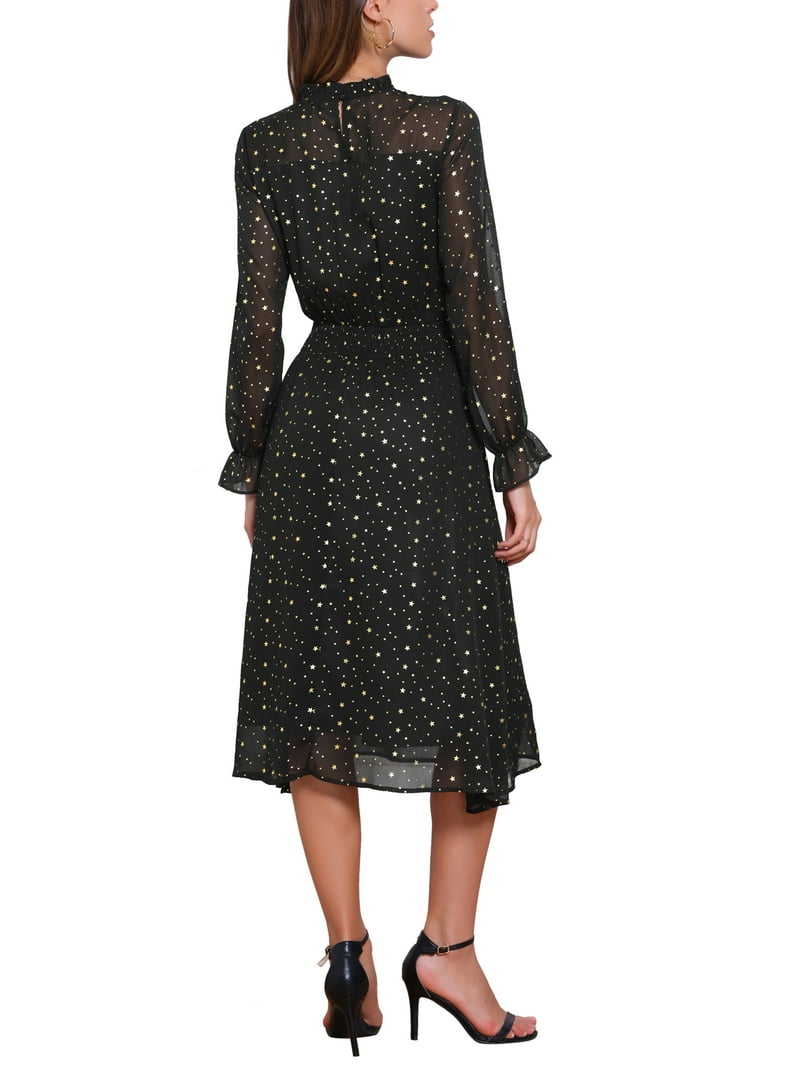 knee length dresses for ladies Elise Starry Dress– Teuta Matoshi main image 0