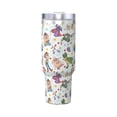 thumbnail image 2 of Bouteille d'Eau Woody Buzz 40oz Ice Bully avec Poignée Paille de Bouteille Sport Isolée en Acier Inoxydable Réutilisable Étanche Gobelet de Voiture, 2 of 9