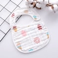 thumbnail image 1 of Cotton Baby Bib Baby Feeding Bib Baby Bib U Shaped Cotton Cute Cartoon Print Adjustable Snap Feeding Saliva Pad For Infants Toddlers ANGGREK Otros, 1 of 1