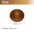 thumbnail image 2 of Uxcell 50Pack Wooden Buttons 38mm 4 Hole Round Wood Sewing Button Craft, Coffee, 2 of 4