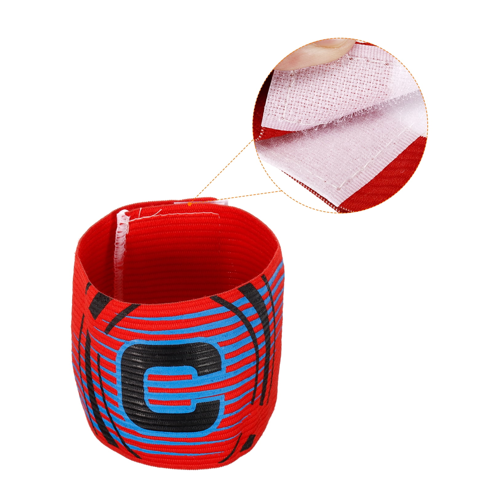 Unique Bargains Elastic Captain's Armband Letter C Soccer Training Red