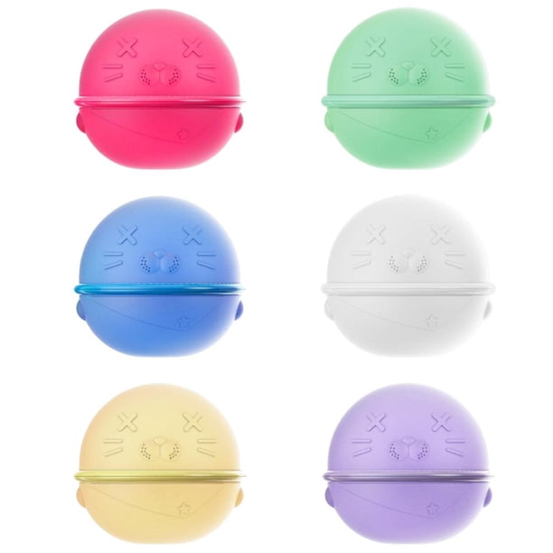 Pelota absorbente de silicona para jugar en la playa al aire libre, juguete de agua de dibujos animados (azul) Ndcxsfigh Libre de BPA