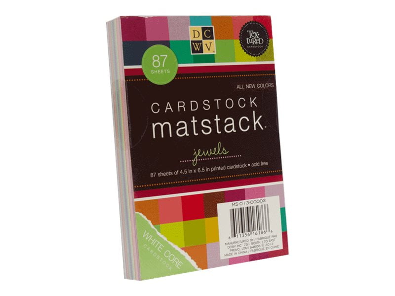 DCWV Matstack Cardstock 4.49 in x 6.5 in 87 sheets assorted