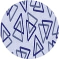 thumbnail image 1 of Ahgly Company Machine Washable Indoor Round Transitional Heavenly Blue Area Rugs, 7' Round, 1 of 7