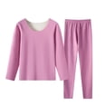 thumbnail image 1 of Sonducket Ropa interior térmica para mujer, 2 uds., cálida, agradable a la piel, gruesa, capa base, vellosa, ropa de invierno, pintura interior, combina conjuntos de ropa Violeta XXXL Sonducket AP013391-25, 1 of 6