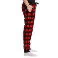 thumbnail image 2 of #followMe Men's Microfleece Buffalo Plaid Pajama Pants with Pockets: Comfortable Joggers (Red and Black Buffalo Plaid Jogger, Large), 2 of 7