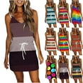 thumbnail image 5 of B91xZ Robes d'Été pour Femmes 2024 Plage Florale T-Shirt Robe Sans Manches Poches Décontractée Ample Robe Débardeur, F TG, 5 of 5