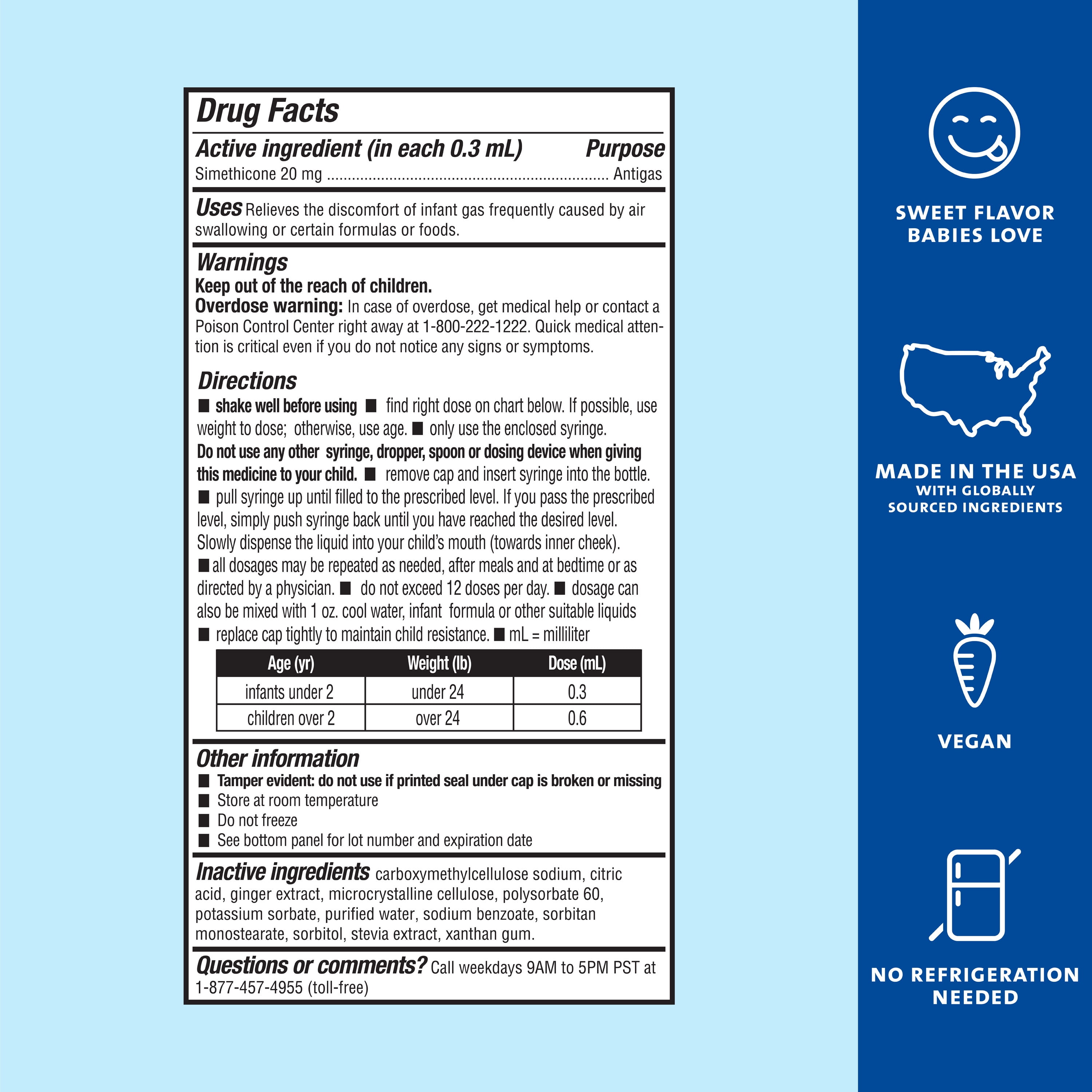 Mommy's Bliss Gas Relief Simethicone Drops for Newborns 1 fl oz 30 ml, over-the-Counter