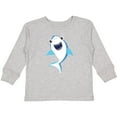 thumbnail image 3 of Inktastic Cute Shark, Little Shark, Blue Shark, Sea Animal Boys or Girls Long Sleeve Toddler T-Shirt, 3 of 5