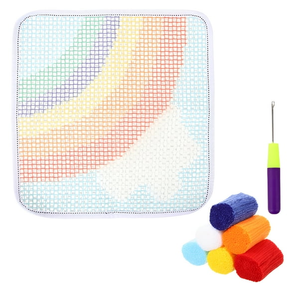 BESTSKY 1 Set of Latch Hook Kit DIY Embroidery Cushion Crochet and Rug Carpet Needlework Kit