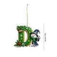 thumbnail image 5 of JeashCHAT Initial Letter Christmas Snowman Ornaments, Green Personalized Initial Christmas Ornaments, 2D Flat Acrylic Hanging Pendant Christmas Tree Decoration, Xmas Gifts, D, 5 of 6