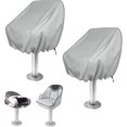 thumbnail image 1 of 2024 Paquete de 2 Fundas para Asiento de Barco, Funda para Asiento de Silla de Banco de Capitán de pontón de Pedestal Impermeable al Aire Libre, Fundas Protectoras para Silla de timón de Tela Oxford, 1 of 5