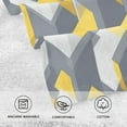 thumbnail image 4 of 2 Pcs Absorbent Face Towel Bath Hand Towels Soft Breathable Cotton Towel Set for Bathroom Kitchen Hotel Spa Decor Yellow and Grey Cubes, 4 of 8