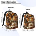 thumbnail image 3 of Rateoe Modern Floral Guinea Pig Pattern Canvas College Laptop Backpack,Travel Daypack,Durable Rucksack Travel Notebook Bag School Backpack Book Bag for Men Women-Small, 3 of 7