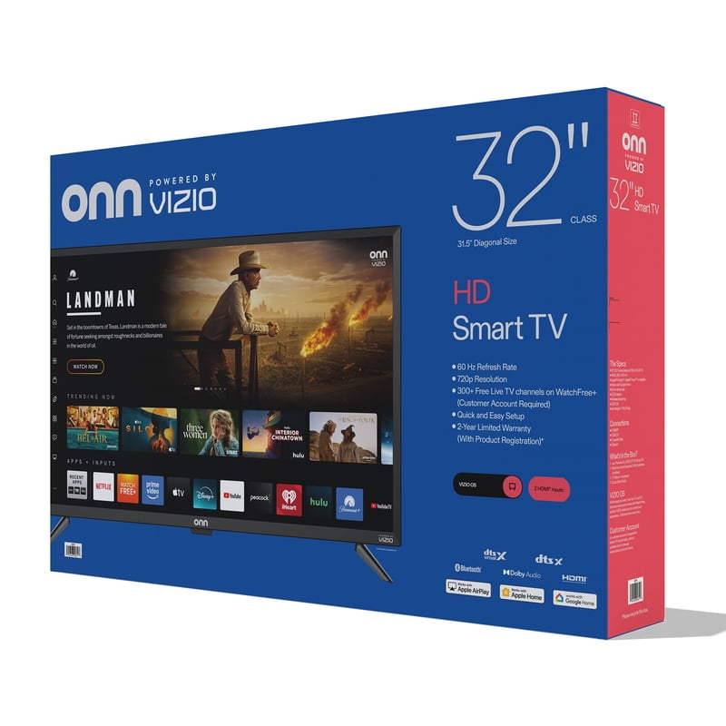 onn 32" Class 720P HD Powered by VIZIO Smart Television, 32S2V1 gallery view