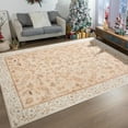 thumbnail image 3 of Jamfeel Vintage Rugs Soft Floral Area Rug Boho Carpet for Living Room Bedroom Home Decor,4'x6',Light Orange, 3 of 7