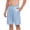 Blue, variant on Men's Silky Satin Lounge Shorts with Elastic Drawstring Waist & Side Pockets - Smooth Comfortable Summer Sleepwear & Home Relaxation Shorts