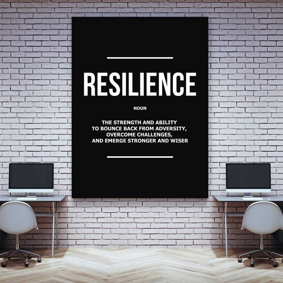 Resilience Definition Wall Art – Motivational Poster, Inspirational Poster, Office Decor, Mental Strength Quote, Home Decor, 8x12 UNFRAMED