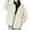 #152-Beige, variant on Women's Thickened Fleece Hooded Jacket Winter Coat Polka Dot Pocket Light Casual Fashion