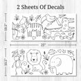 thumbnail image 2 of Decalcomania Wall Decor Safari Animal Wall Decals - Set of Safari Wall Stickers Removable Peel and Stick Decals - Jungle Themed Wall Decals, 2 of 7
