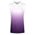 thumbnail image 4 of Women's Sleeveless Golf Polo Shirts Trendy Solid Lapel Collared V Neck Tennis Tank Tops Summer Lightweight Casual Workout Tees, 4 of 5