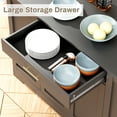 thumbnail image 6 of TLSUNNY 53" Large Kitchen Island with Tilt Out Trash Can Storage Cabinet, Wooden Stationary Storage Pantry with Drawer, 6 of 9