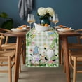 thumbnail image 2 of Easter Table Runner - 48 Inch Long, Kitchen Dining Table Runner Dresser Scarves, Spring Gnomes Flowers Rabbit Butterfly Green Plaid Farmhouse Decor for Coffee Tables Wedding Party Banquet, 2 of 8