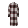 thumbnail image 3 of Seyurigaoka Women Juniors Shacket Casual Plaid Coat, Long Sleeve Lapel Outerwear with Pockets, 3 of 9