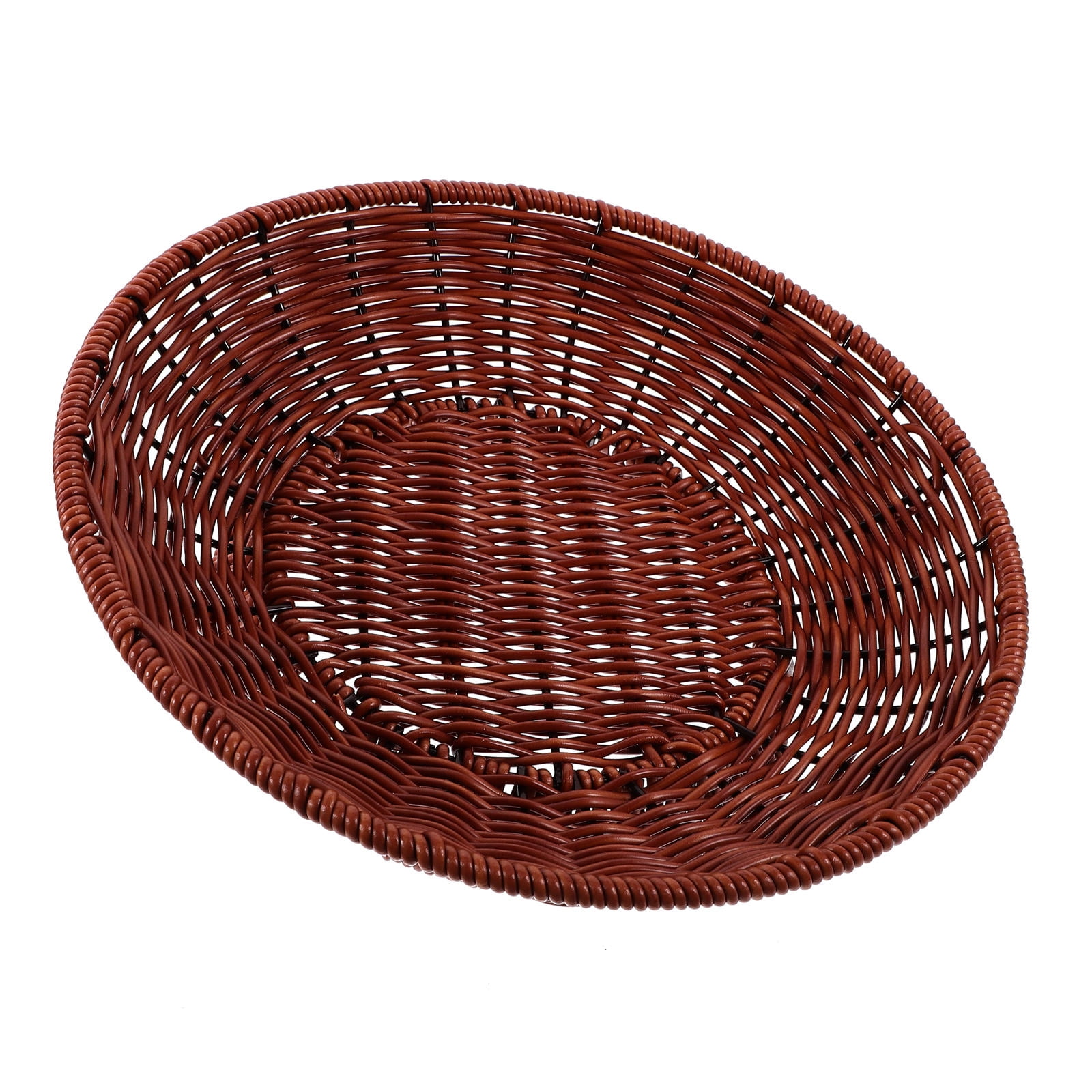 FRCOLOR Simulation Rattan Snack Dish Footed Dried Fruit Plate Snack Plate for Restaurant Home