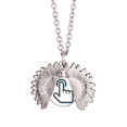 thumbnail image 1 of Maniphalanx Click Press Motion Identify Sunflower Necklace Pendant Locket Jewelry, 1 of 3