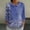 Blue, variant on Womens Tops 3/4 Sleeve Crew Neck Knit Blouses Business Casual Tops Zip Front V Neck Work Shirts Loose Fit Tunic Tops Blue,S