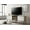 99#White+Oak, variant on DUOSONG Benito Dark Gray 70-Inch TV Stand with Open Shelves